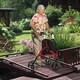 image 3 of COSTWAY Lightweight Walker for Seniors Foldable Rollator Walker-Red