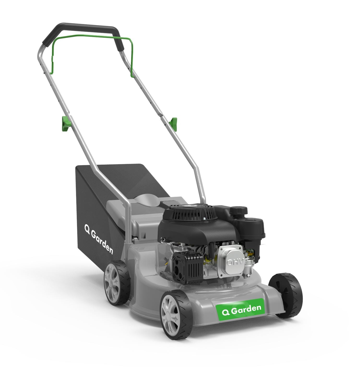 Q Garden 130cc Petrol Lawn Mower 39cm Poly Deck