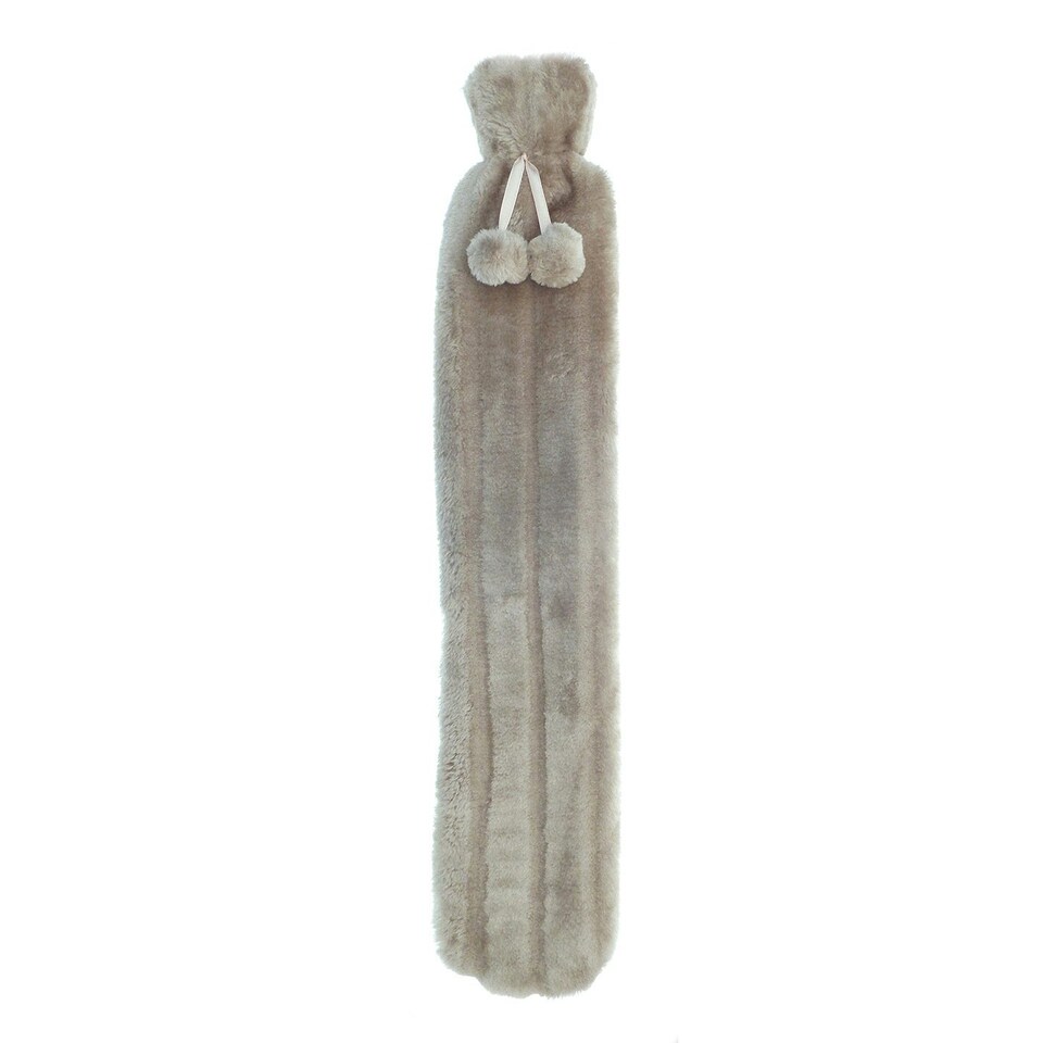 Home & Living Luxury Longline Faux Fur Hot Water Bottle - Taupe - One Size