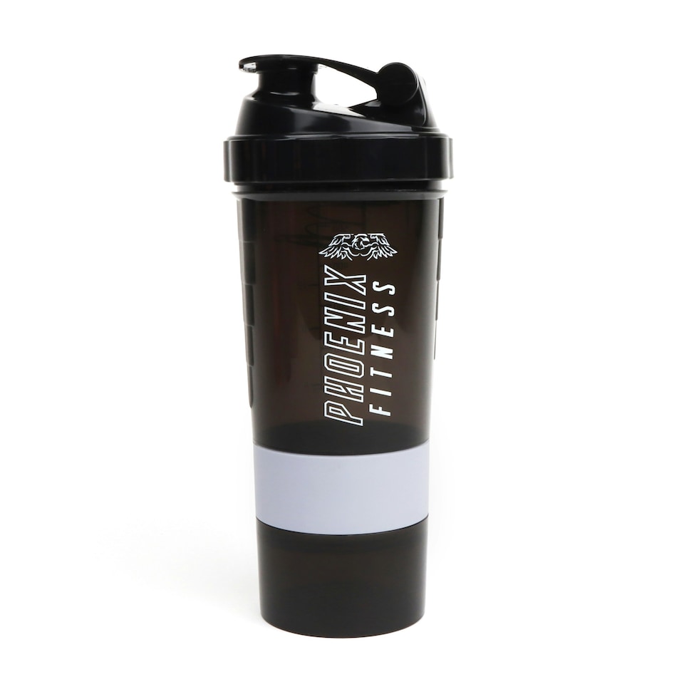 image 1 of Phoenix Fitness Compartment Protein Shaker Bottle - Slate