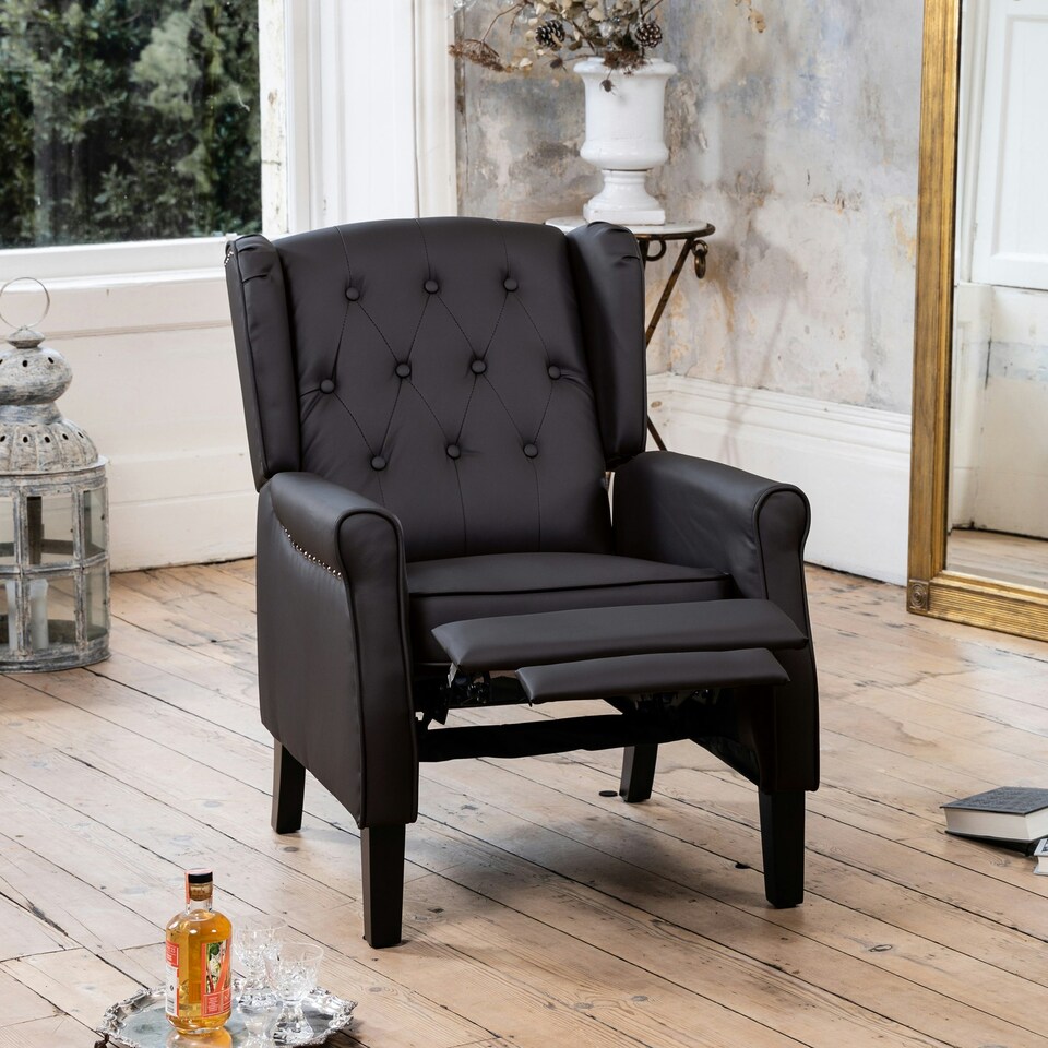 image 1 of Galena Recliner Armchair - Brown