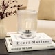 image 1 of OHS Glass Cordless Table Lamp LED Battery Operated Night Light