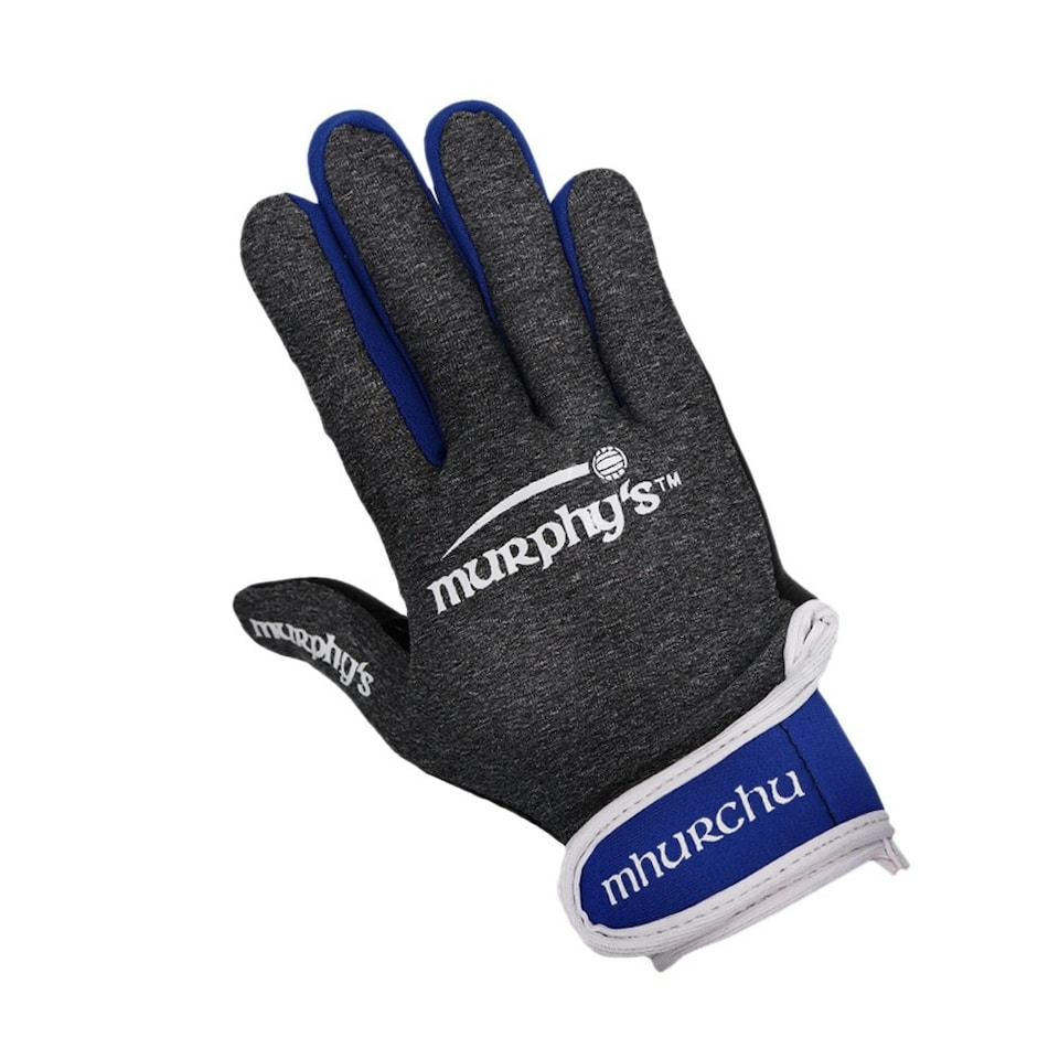 image 1 of Murphys Unisex Adult Contrast Gaelic Gloves - Grey/Blue/White - XL
