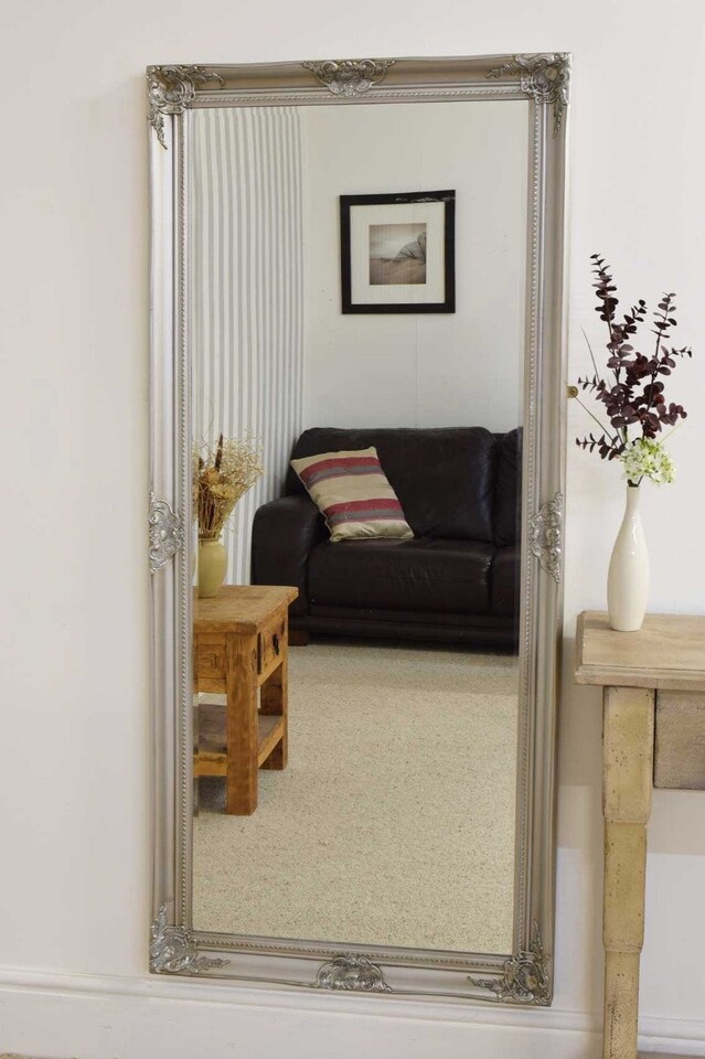 image 1 of Kingsbury Silver Classic Dress Mirror 160 x 74 CM | Silver