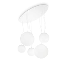 Mapa Bianco 5 Light Cluster Ceiling Pendant White, E27