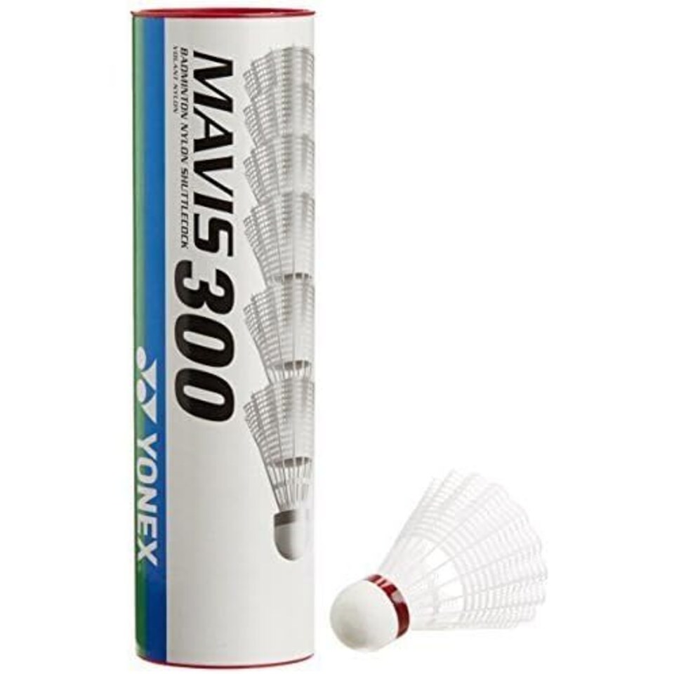 image 1 of Yonex Mavis 300 Shuttlecock (Pack Of 6) (One Size) (White/Blue)
