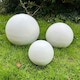 image 4 of Concrete Effect White Washed Outdoor Garden Decorative Ball D40 H38 cm