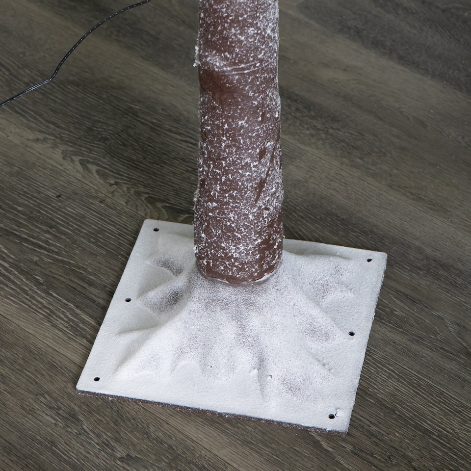 image 1 of 8ft (2.40m) Tall Light up Christmas Snow Tree with 412 Warm White LEDs