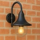 image 3 of CGC DINAH Black Traditional Curved Hooked Outdoor Wall Lantern Black