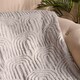 image 2 of OHS Tufted Arches Throw Teddy Fleece Blanket Winter Soft Warm Bedspread - 180 x 200cm | Grey | Stone