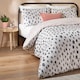 image 3 of Duvet Day Robi Printed Soft Touch Duvet Cover Set | White | Linen/Charcoal | King | 1