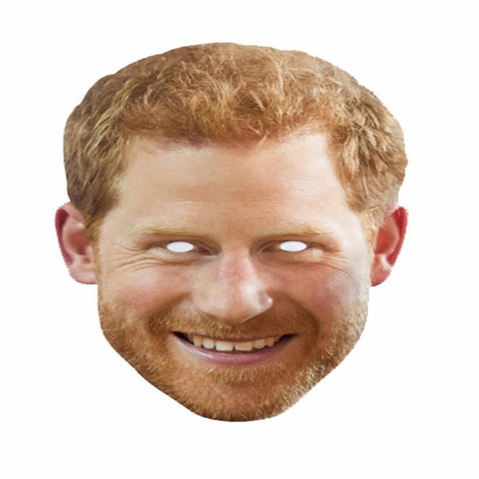 image 1 of 5 Prince Harry Face Masks Blue