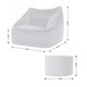 image 5 of icon Natalia Velvet Adults Bean Bag Armchair and Pouffe, Ready Filled Large Beanbag and Footstool Ochre Yellow Yellow | Yellow