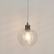 image 5 of Bradson - Clear Swirl Glass with Satin Nickel Pendant Fitting | Chrome | Clear | 1