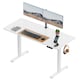 image 1 of Vonhaus White Height Adjustable Standing Desk 140x60cm
