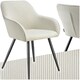 image 1 of Dining Chair Marilyn - corduroy look, upholstered, armchair, continuous backrest - per piece Cream | Cream/Black