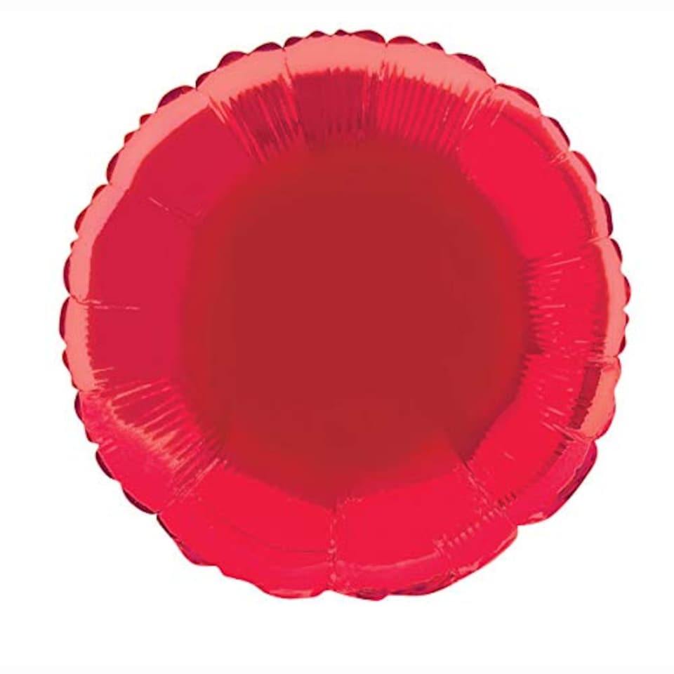 image 1 of Red Round Foil Helium Balloon 46cm / 18 in