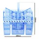 image 3 of SPARES2GO Cutlery Basket Cage for Hotpoint Dishwasher (Blue, 220 x 208 x 160mm)