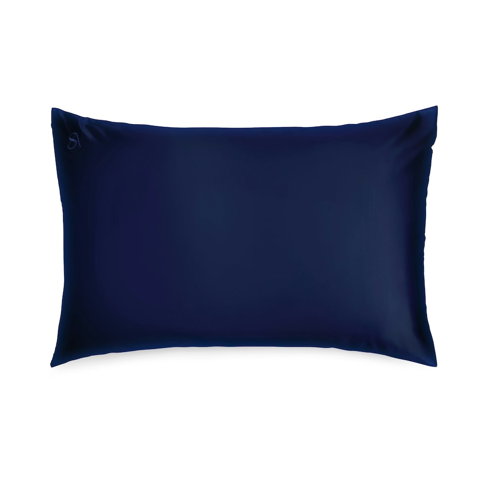 image 1 of Silk Addict 100% Mulberry Silk Pillowcase – Navy | Blue | Standard | 1