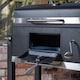 image 4 of Samuel Alexander 115x46x106cm Black Steel Portable Rectangular BBQ Trolley with Thermometer Gauge and Cover
