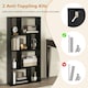 image 9 of COSTWAY 5-Tier Geometric Bookshelf Bookcase Organizer Black Black