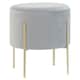 image 1 of Interiors by Premier Hayes Round Grey Velvet Stool