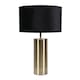 image 1 of ValueLights Lexy Antique Brass Dimmable Table Lamp Black Velvet Shade and Bulb