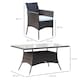 image 5 of Outsunny 7pc Rattan Garden Furniture Dining Set Wicker Patio