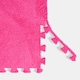 image 5 of OHS 9 x Teddy Fleece Interlocking Foam Floor Tiles Yoga Kids Mat Carpet | Pink | Hot Pink