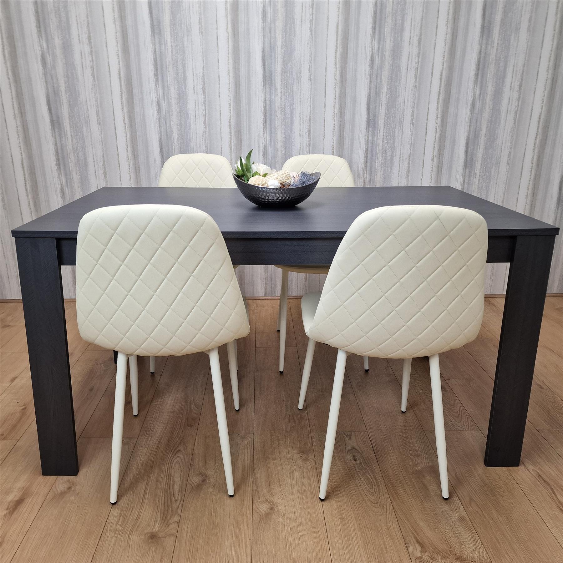 Kosy Koala Dining Table Set With 4 White Chairs And 1 Bench Dining Room Furniture