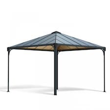 Palermo 4300 Garden Gazebo - Polycarbonate - L429 x W429 x H298 cm - Grey