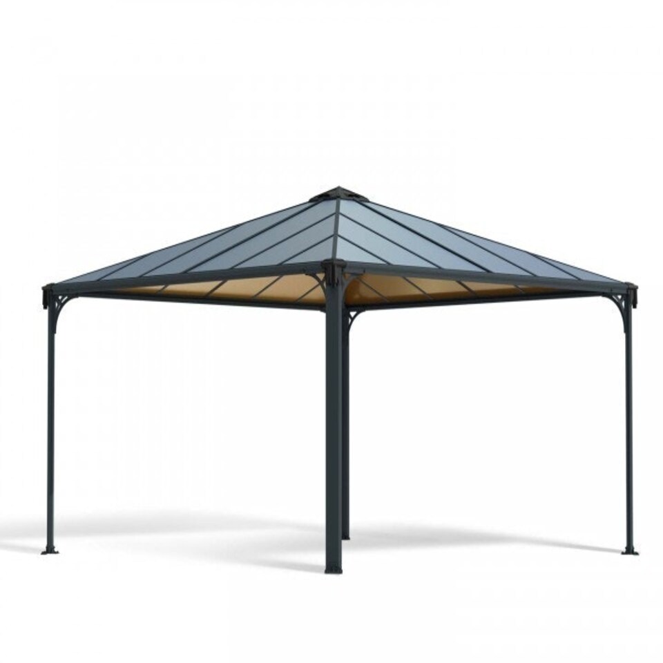 image 1 of Palermo 4300 Garden Gazebo - Polycarbonate - L429 x W429 x H298 cm - Grey