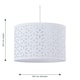 image 8 of First Choice Lighting Set of 2 White Laser Cut 33cm Pendant Lightshades White