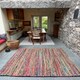 image 3 of MISHRAN Square Rug with Recycled Fabric - Jute - L150 x W150 - Multicolour Multi