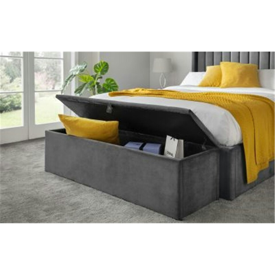 image 1 of Deluxe Velvet Charcoal Blanket Box