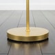 image 1 of ValueLights Modern Floor Lamp In Gold Metal Finish With Black Gold Drum Shade