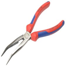 KNIPEX Bent Snipe Nose Side Cutting Pliers Multi-Component Grip 200Mm (8In)