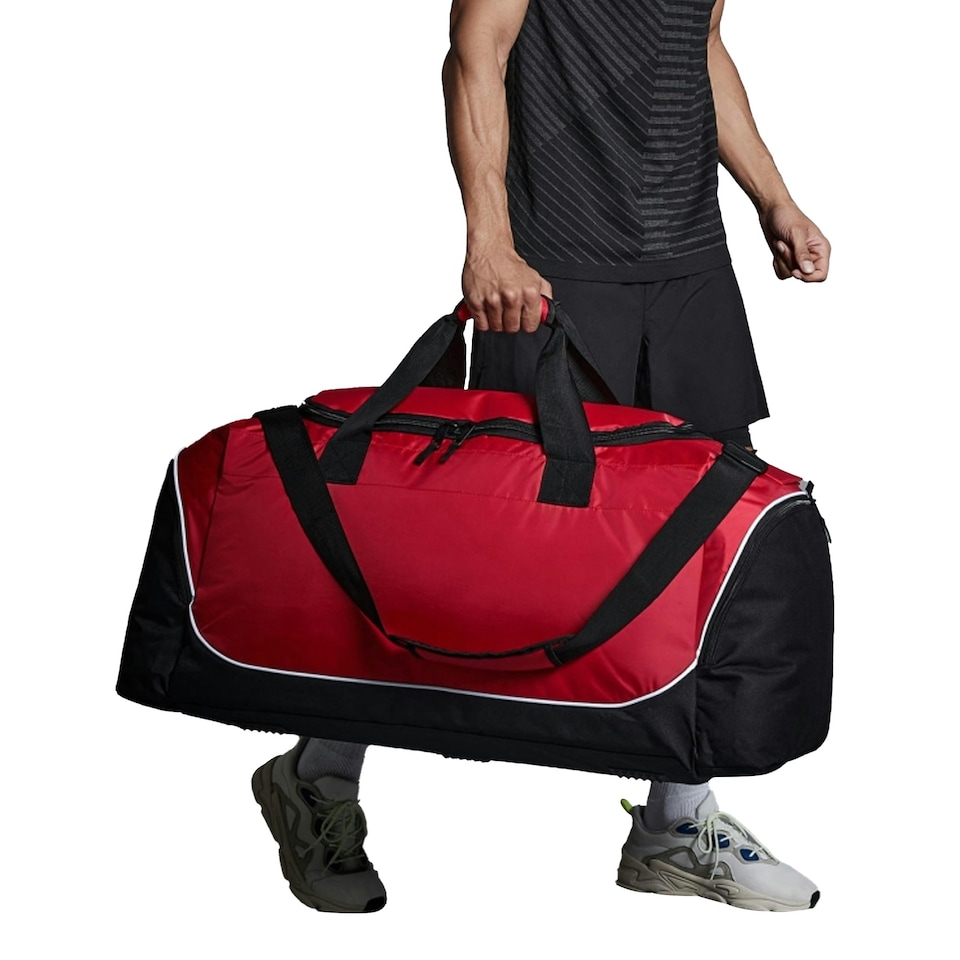 image 1 of Quadra Teamwear Jumbo Kit Duffle Bag - 110 Litres - Classic Red/Black/White - One Size