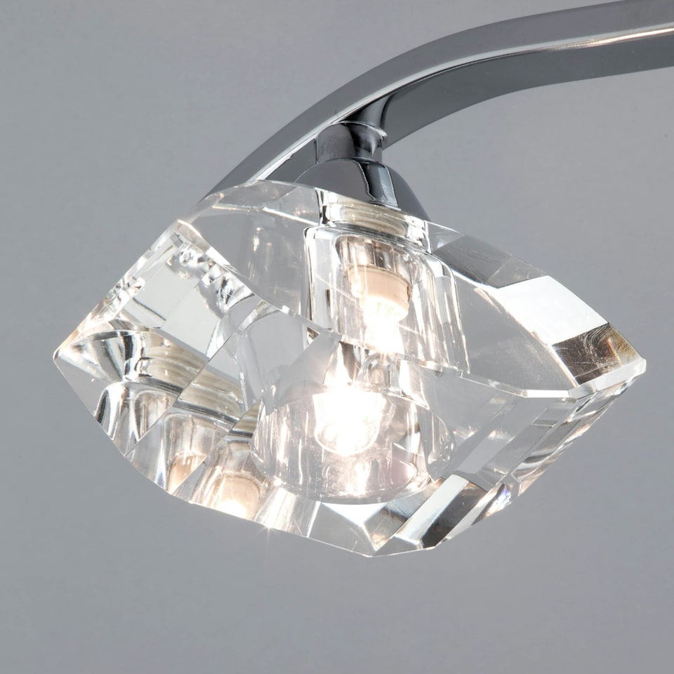 image 1 of BHS Bella 3 Light Flush Ceiling Light, Chrome