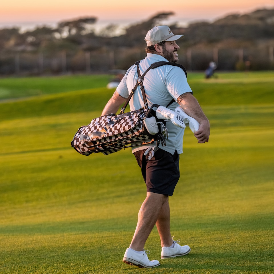 image 1 of El Camino Golf Bag - - Black & White Checker