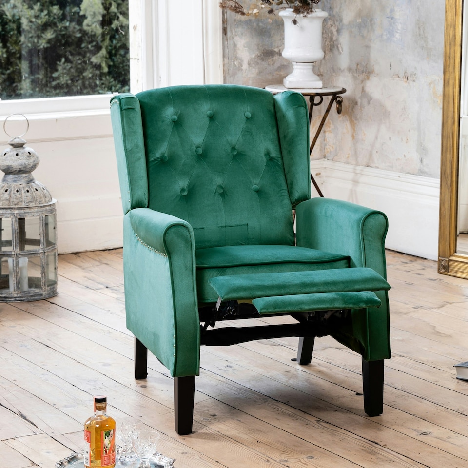 image 1 of Annapoli Recliner Armchair - Green