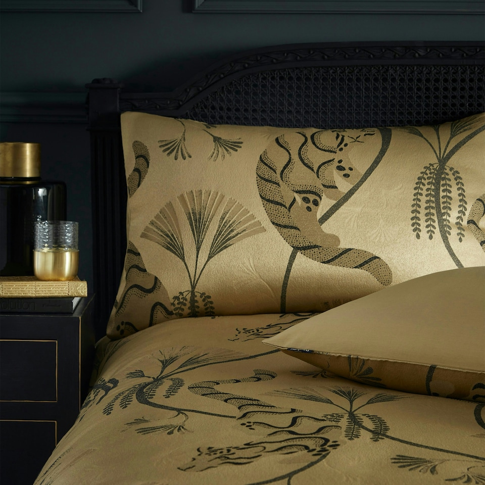image 1 of Paoletti Moondusk Exotic Animal Jacquard Super King Duvet Cover Set