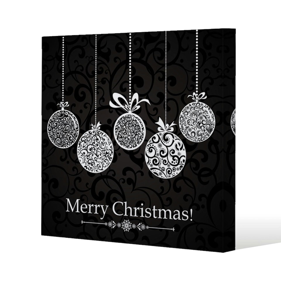 Vintage christmas balls (canvas) 120x 120 x 4cm