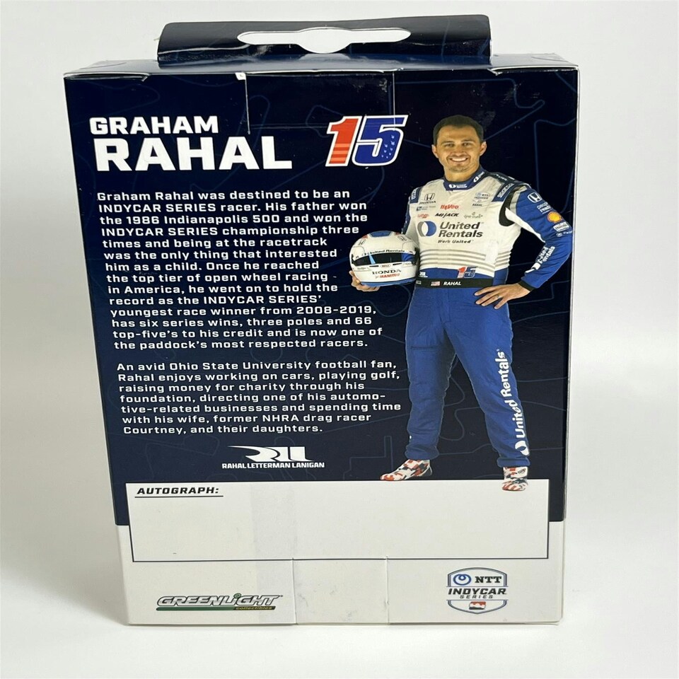 image 1 of Graham Rahal #15 Rahal Letterman Lanigan Driver Figure 1:18 Greenlight 11302