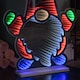 image 7 of 60cm Light up Christmas Gnome Infinity Light Decoration with Multi-Coloured LEDs