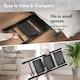 image 5 of VonHaus Steel Folding 3 Step Ladder Slim with Anti Slip Feet