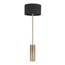 ValueLights Lexy Antique Brass Dimmable Floor Lamp Black Shade | Black