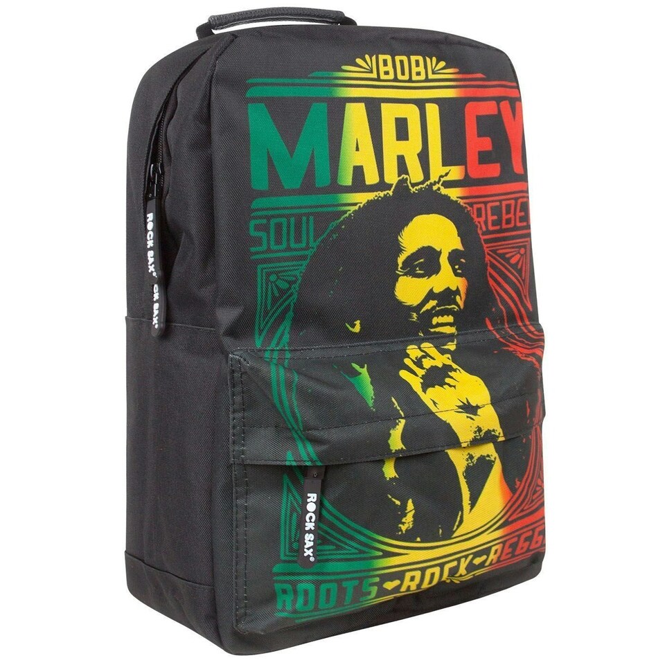 image 1 of Rock Sax Roots Rock Bob Marley Backpack - Black - One Size