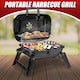 image 2 of Alivio Portable Barbecue Grill, High Quality BBQ Charcoal Grill (Black)