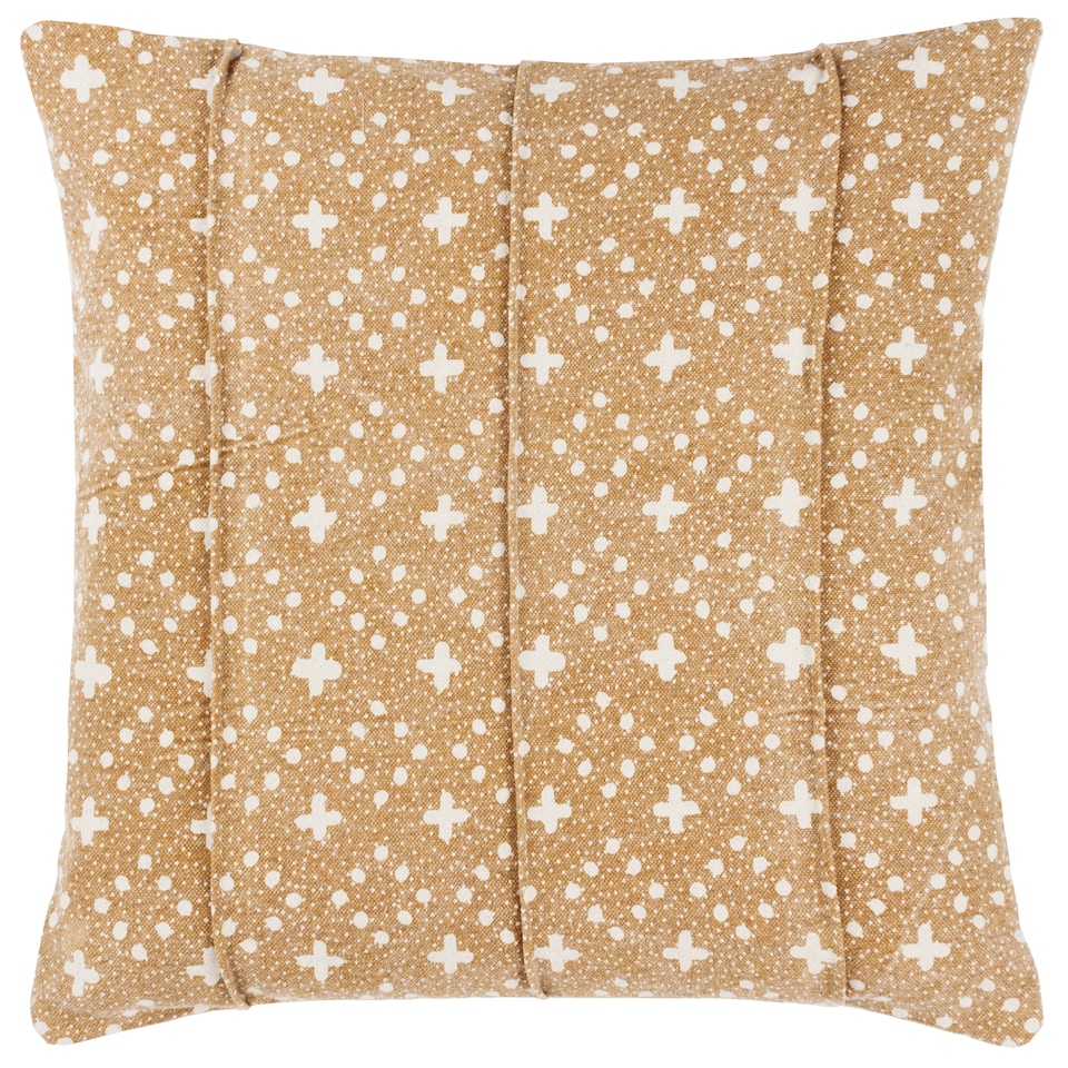image 1 of Yard Helm Organic Woven Cushion, Yolk, 50 x 50cm
